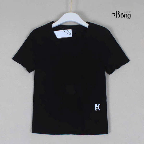 Áo len tăm cộc tay Karl 2 màu thêu logo K