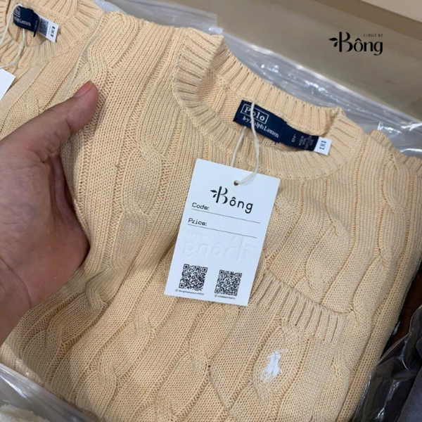 Áo len Polo cổ tròn vặn thừng ngắn tay 5 màu - Xám - M