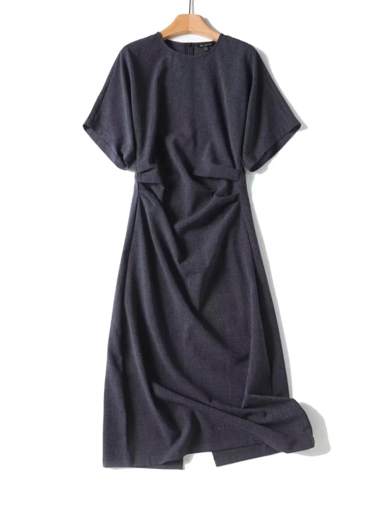 Váy sơ mi Massimo Dutti nhún eo ngắn tay