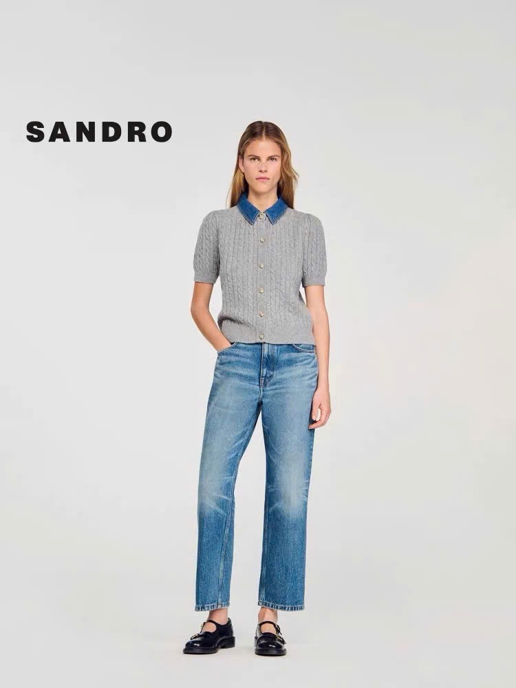 ao-len-sandro-ngan-tay-mau-tan-co-denim