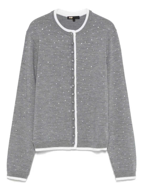Áo len cardigan đính đá