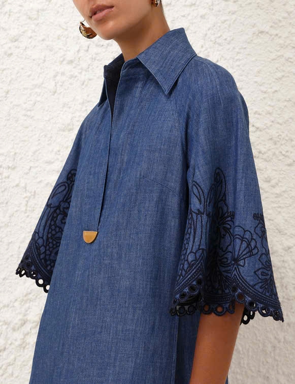 Váy denim thêu Coco