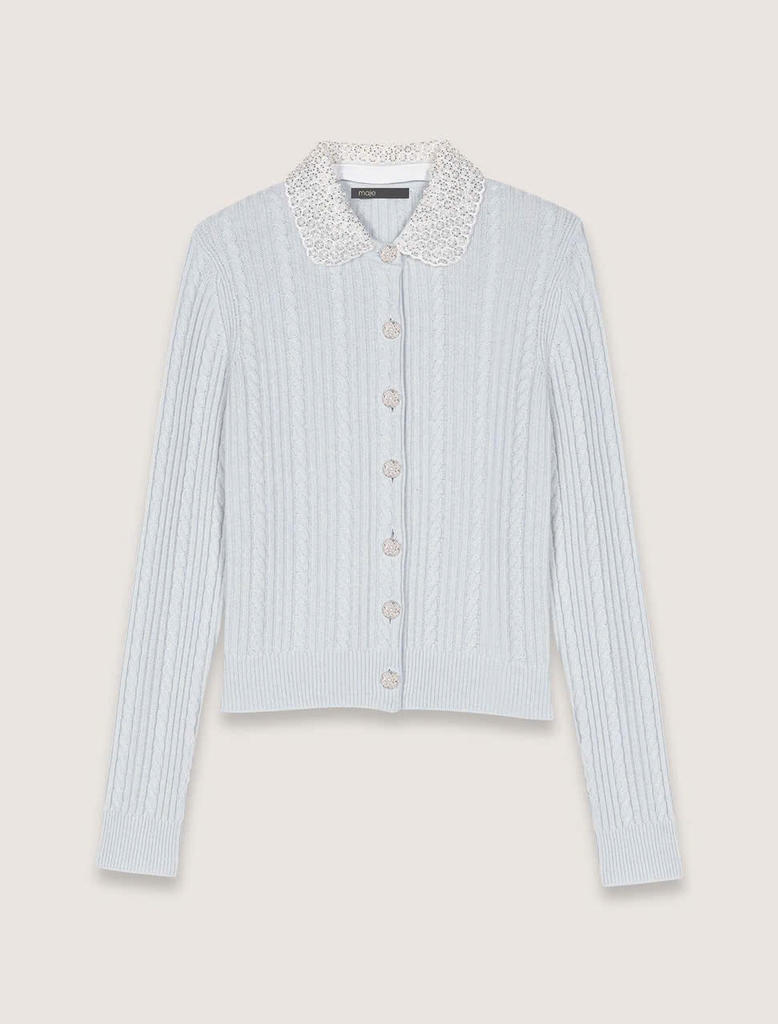 Áo khoác cardigan cổ rời