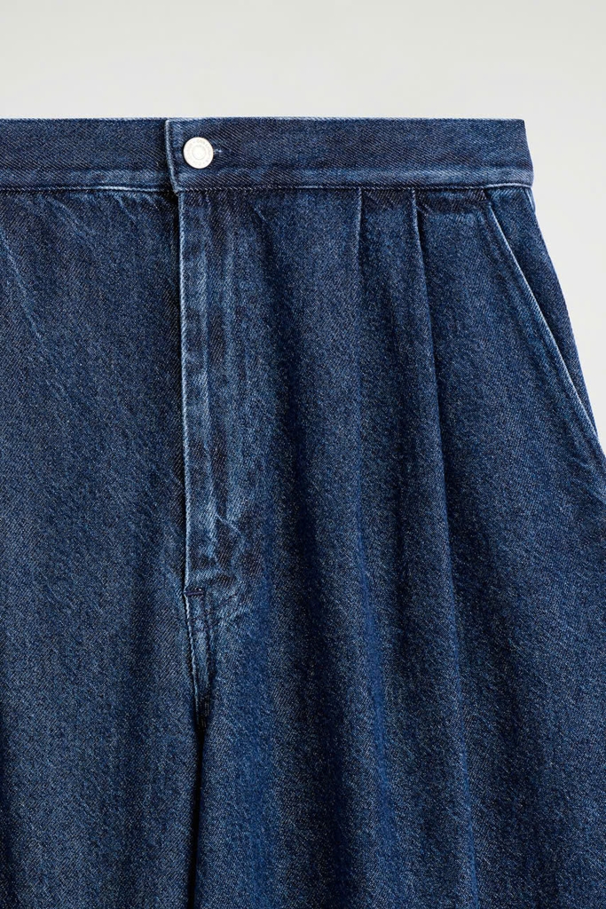 QUẦN JEANS ỐNG RỘNG XẾP NẾP