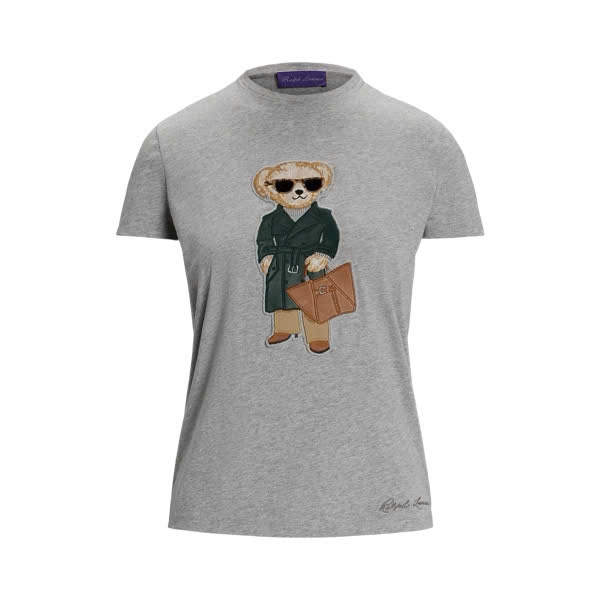 Áo thun Polo Bear màu xanh rêu đậm, chất liệu cotton.