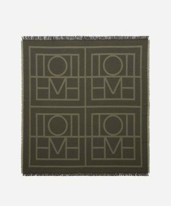 Khăn len cashmere họa tiết Monogram