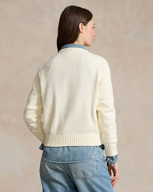 Áo len cổ tròn Polo Bear Cotton