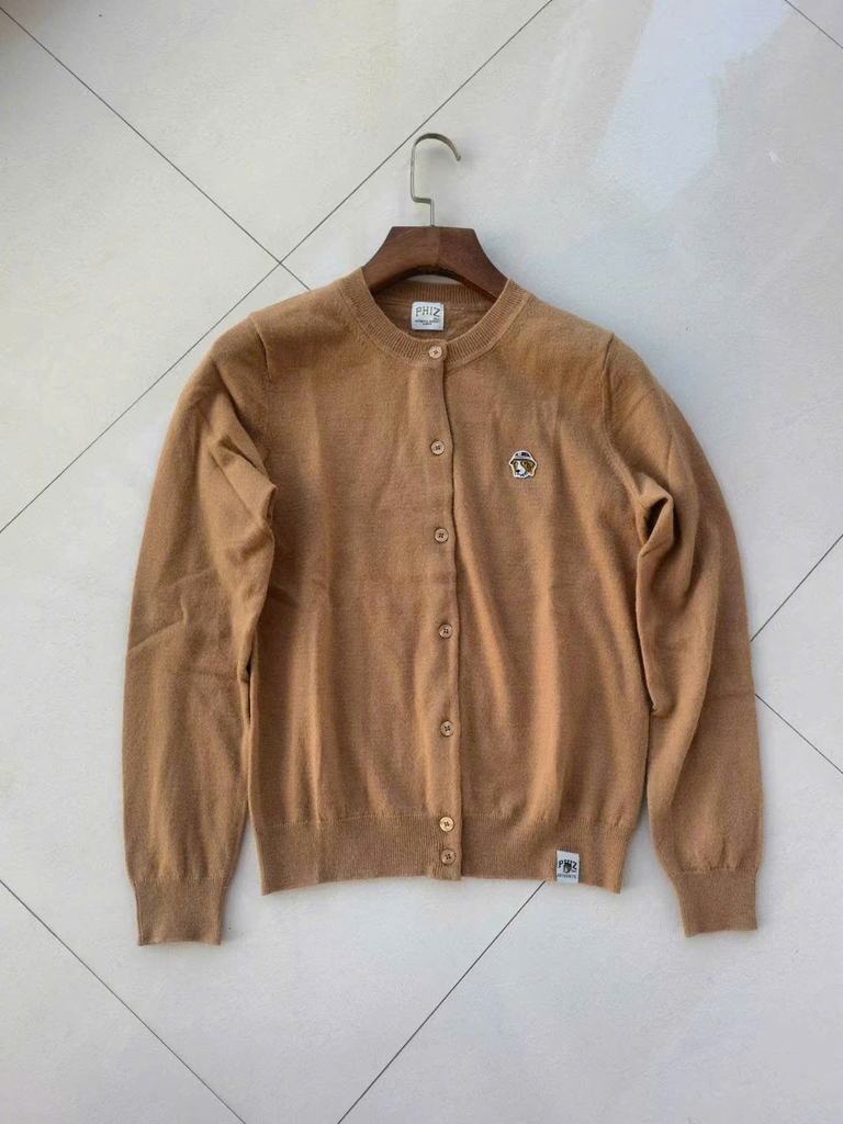 Cardigan Hazzys logo nổi 2 màu