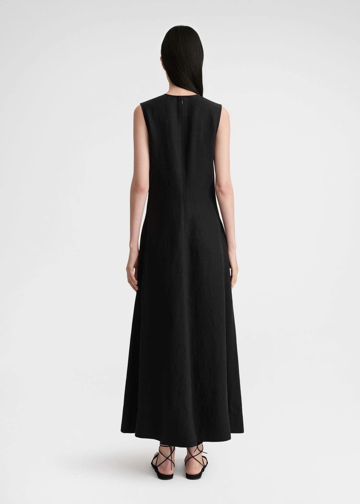 Váy Poplin cổ chữ V xẻ sâu TOTEME