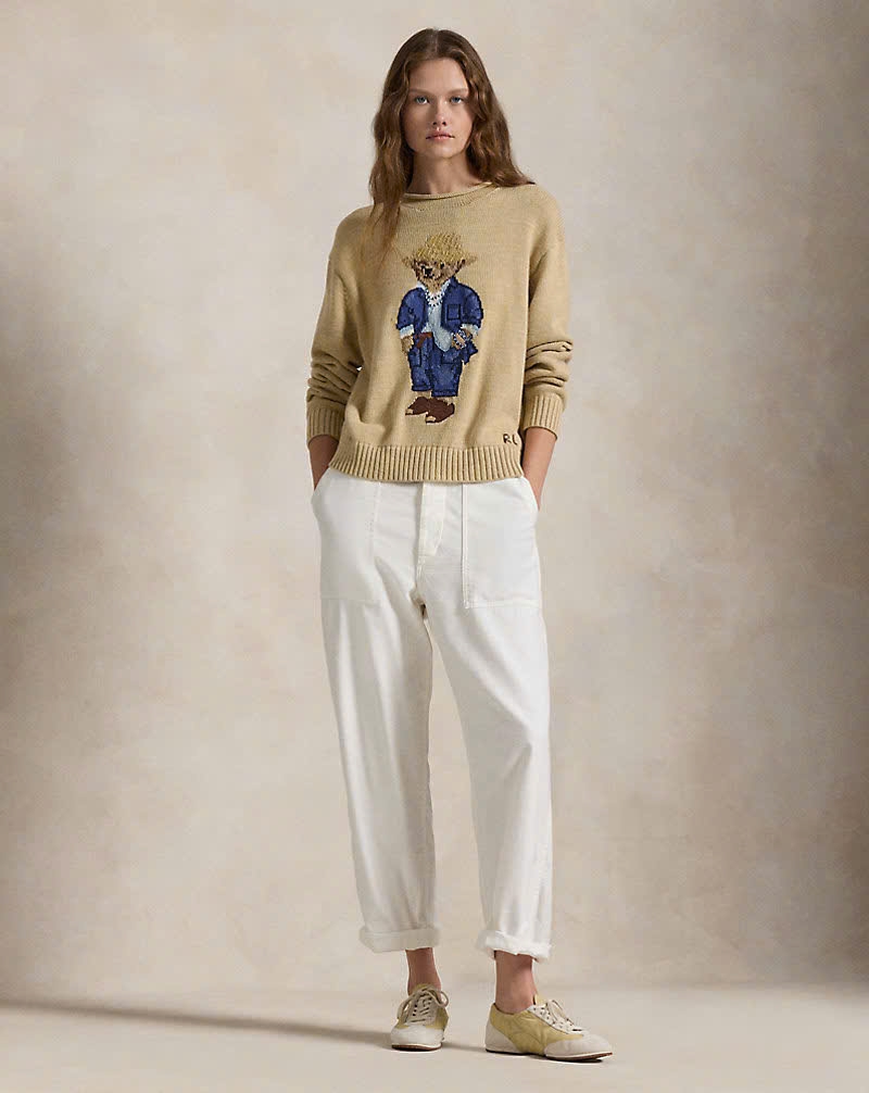 Áo len cổ tròn Polo Bear