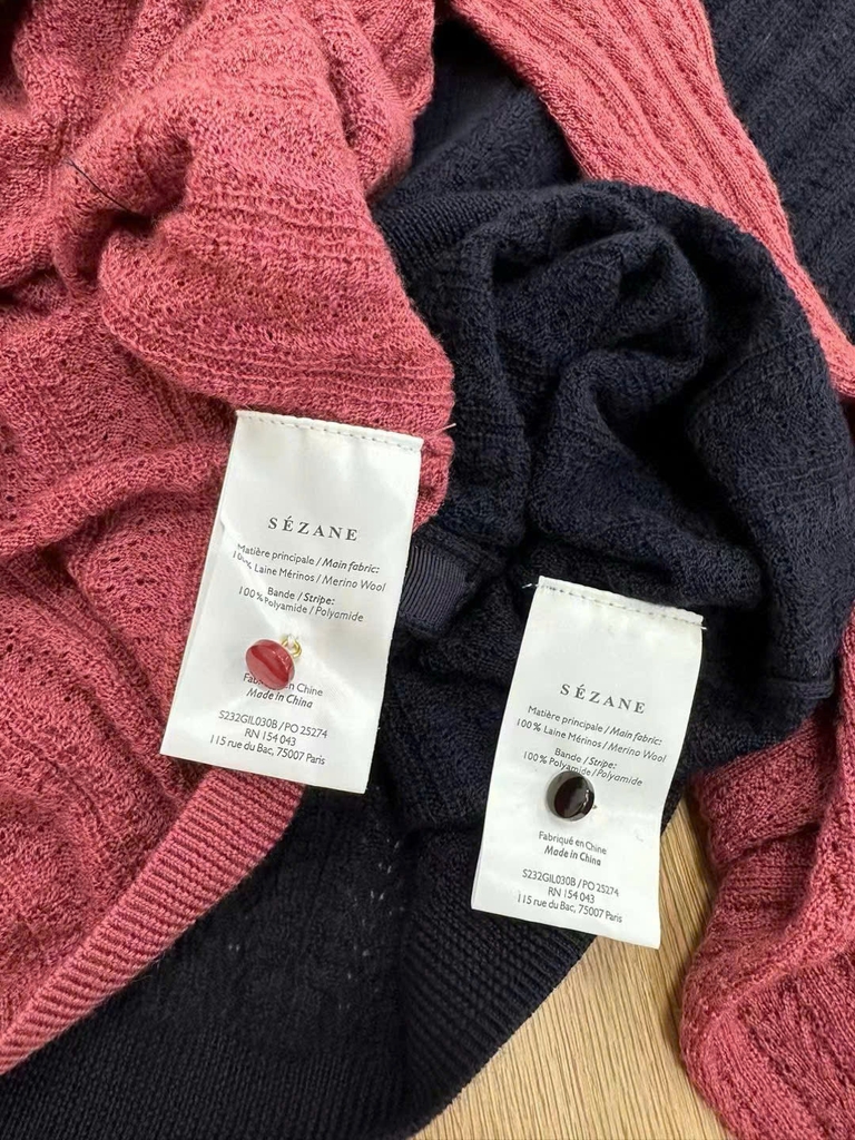Cardigan Sezane cổ bèo