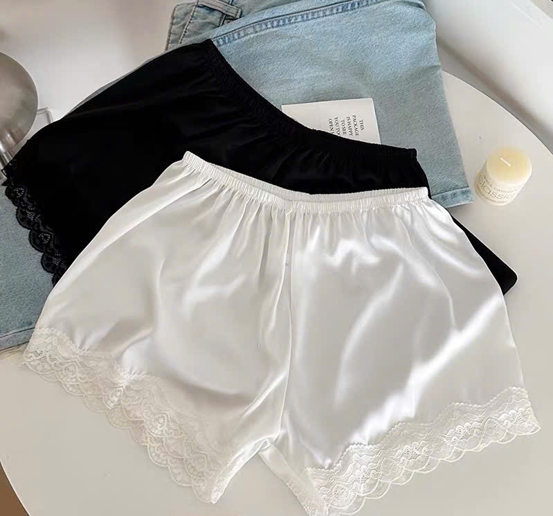 Quần lụa ngủ viền ren La Perla 3 màu  set 3pcs