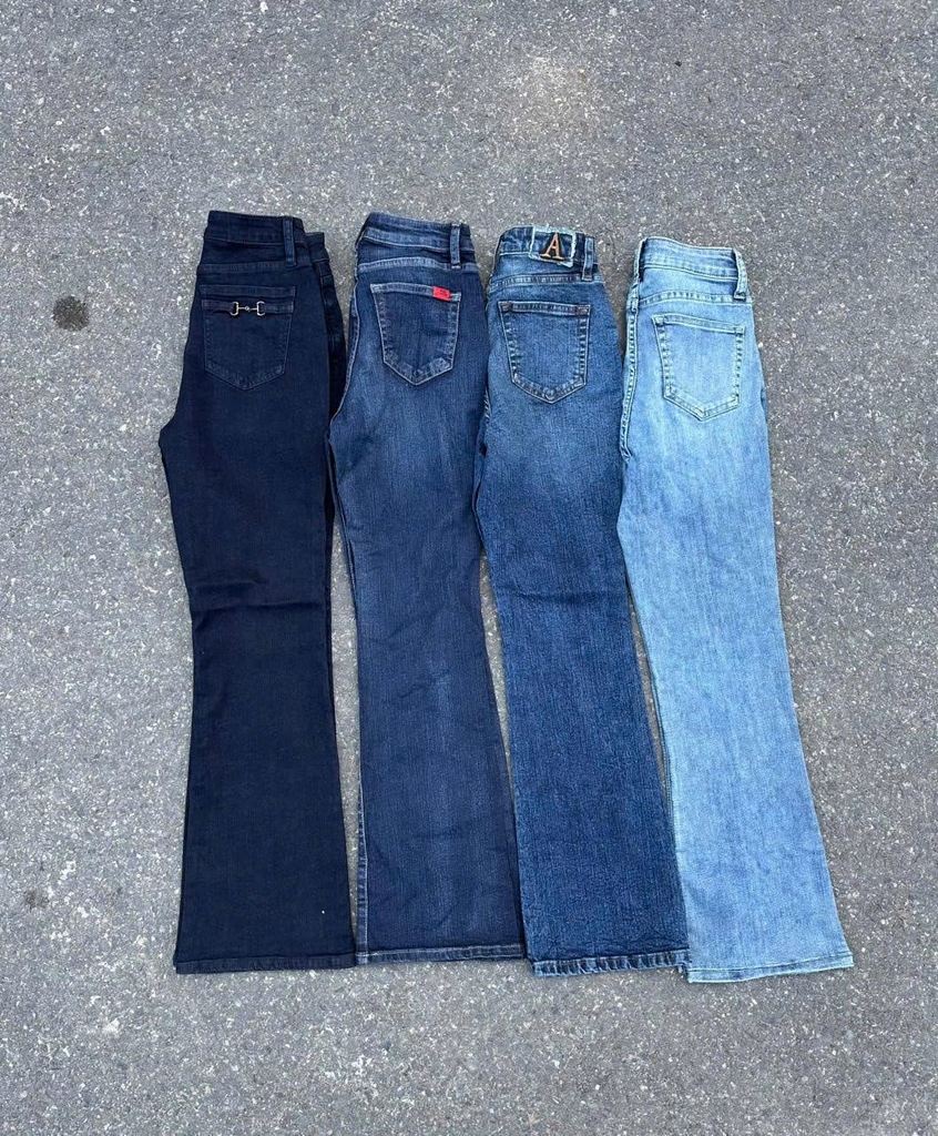 Quần denim Costance co giãn ống vảy