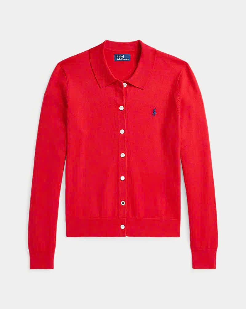 Áo khoác len Polo pha cotton