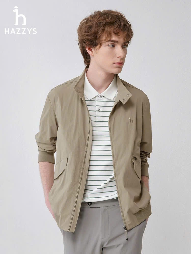 Áo khoác Hazzys khaki bomber