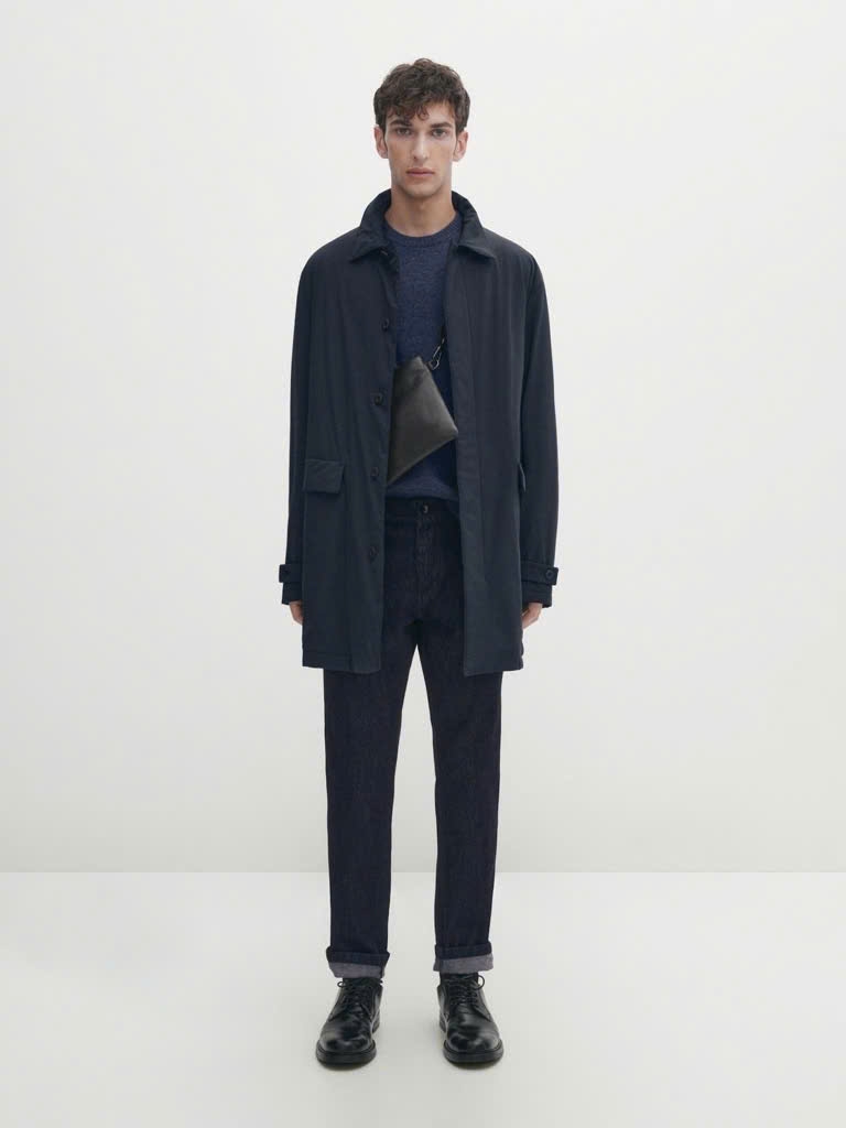 Áo khoác gió nam chần bông 1 lớp Massimo Dutti