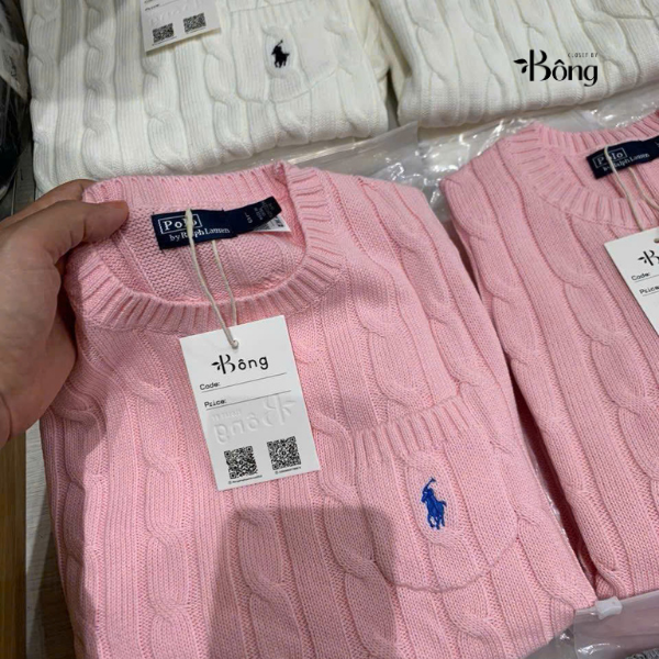 Áo len Polo cổ tròn vặn thừng ngắn tay 5 màu - Xám - M