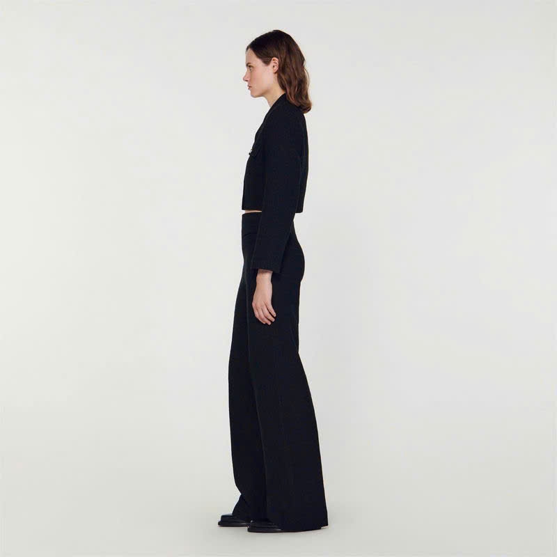 Áo khoác Tweed cài nút ngắn