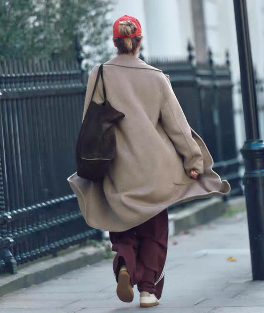 Trendcoat dạ ép Zara màu nâu