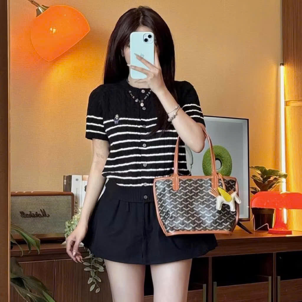 ÁO KHOÁC CARDIGAN TAY NGẮN WHOAU