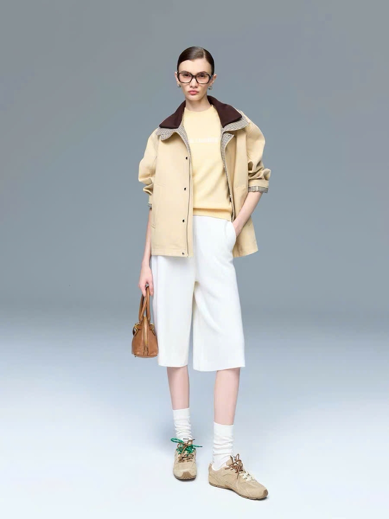 Áo khoác khaki ICICLE cổ đức