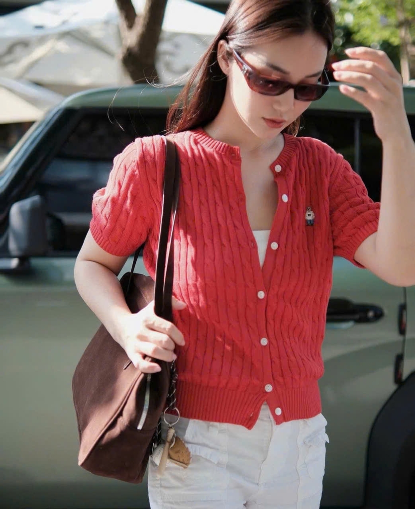 ÁO KHOÁC CARDIGAN TAY NGẮN WHOAU