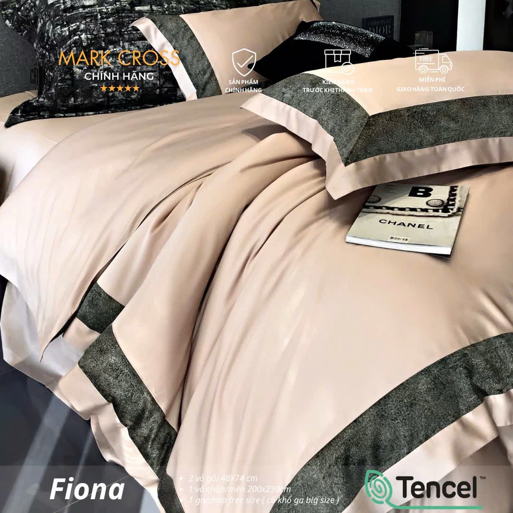 Set chăn ga 4pcs Mark Cross lụa TENCEL Kingsize