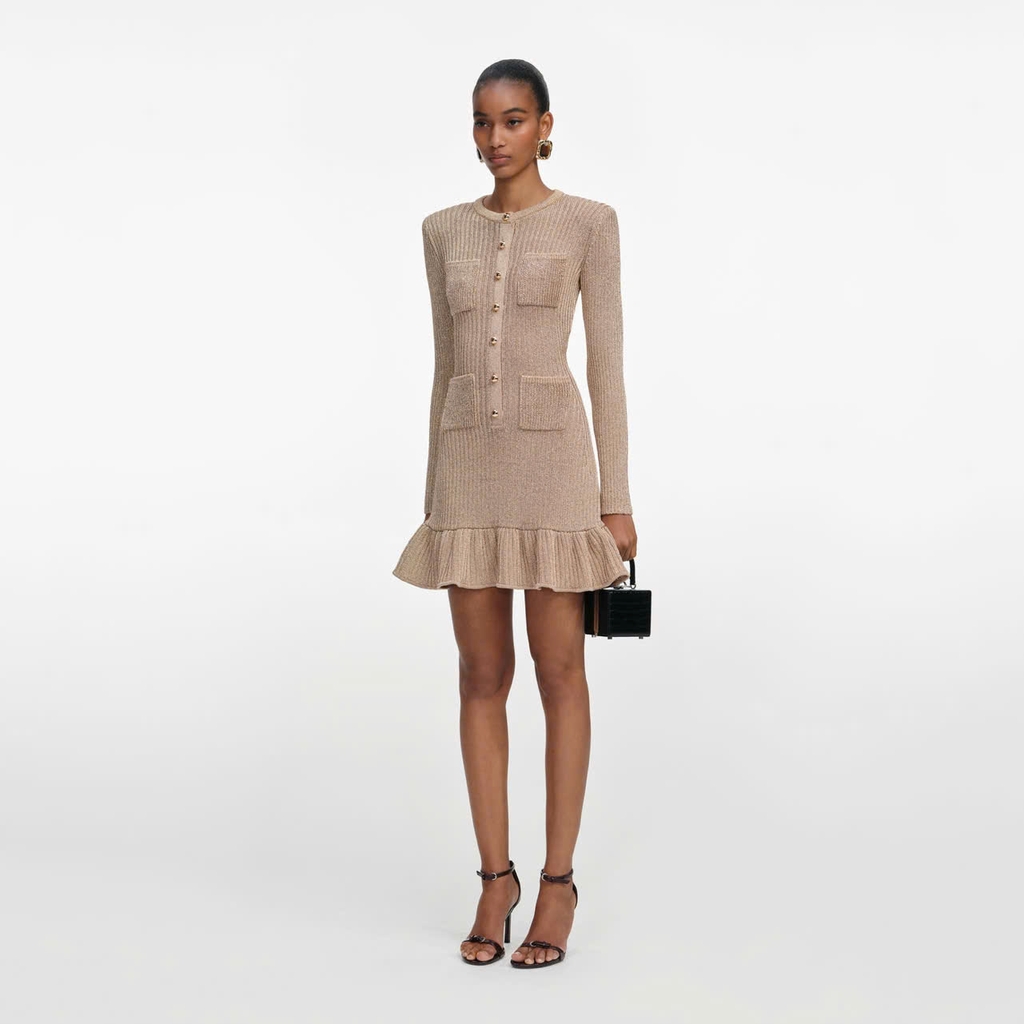 Váy mini dệt kim LUREX