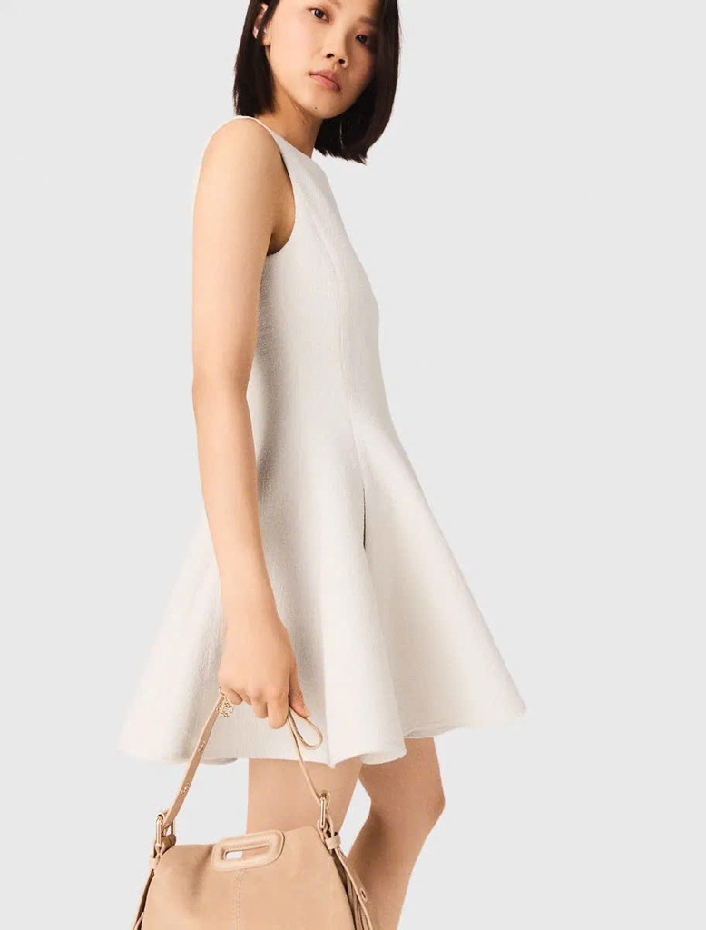 Váy vải tweed ngắn xòe