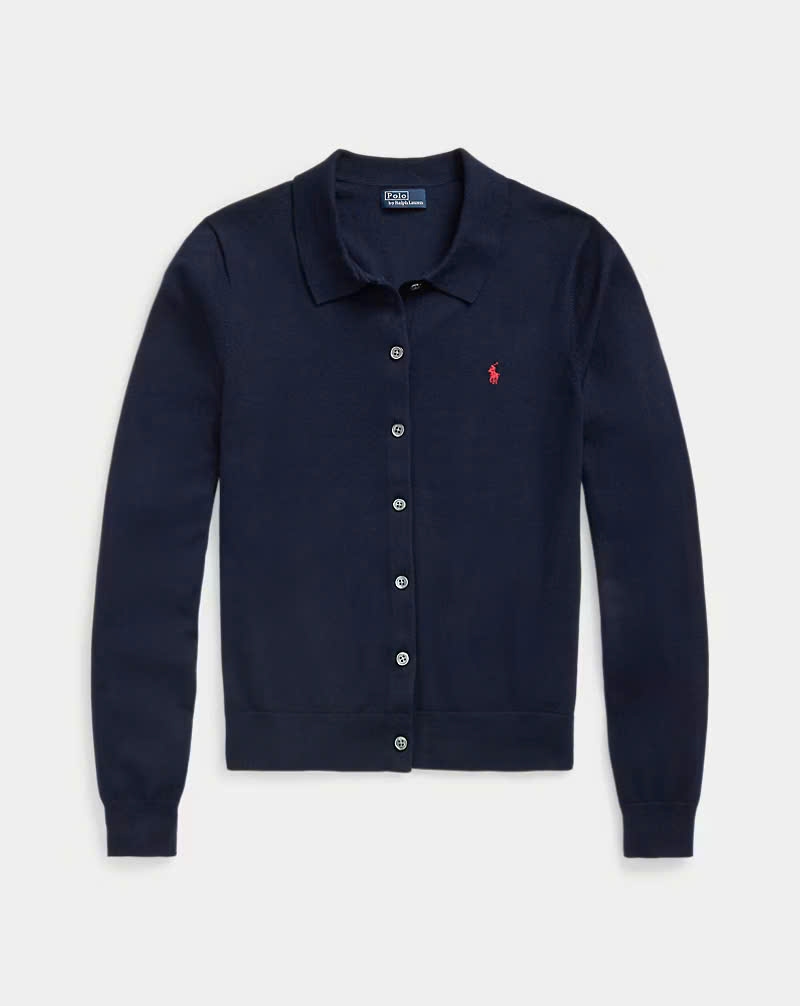 Áo khoác len Polo pha cotton