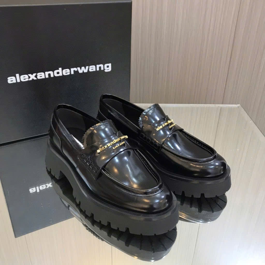 Loafer AlexanderWang đen bóng