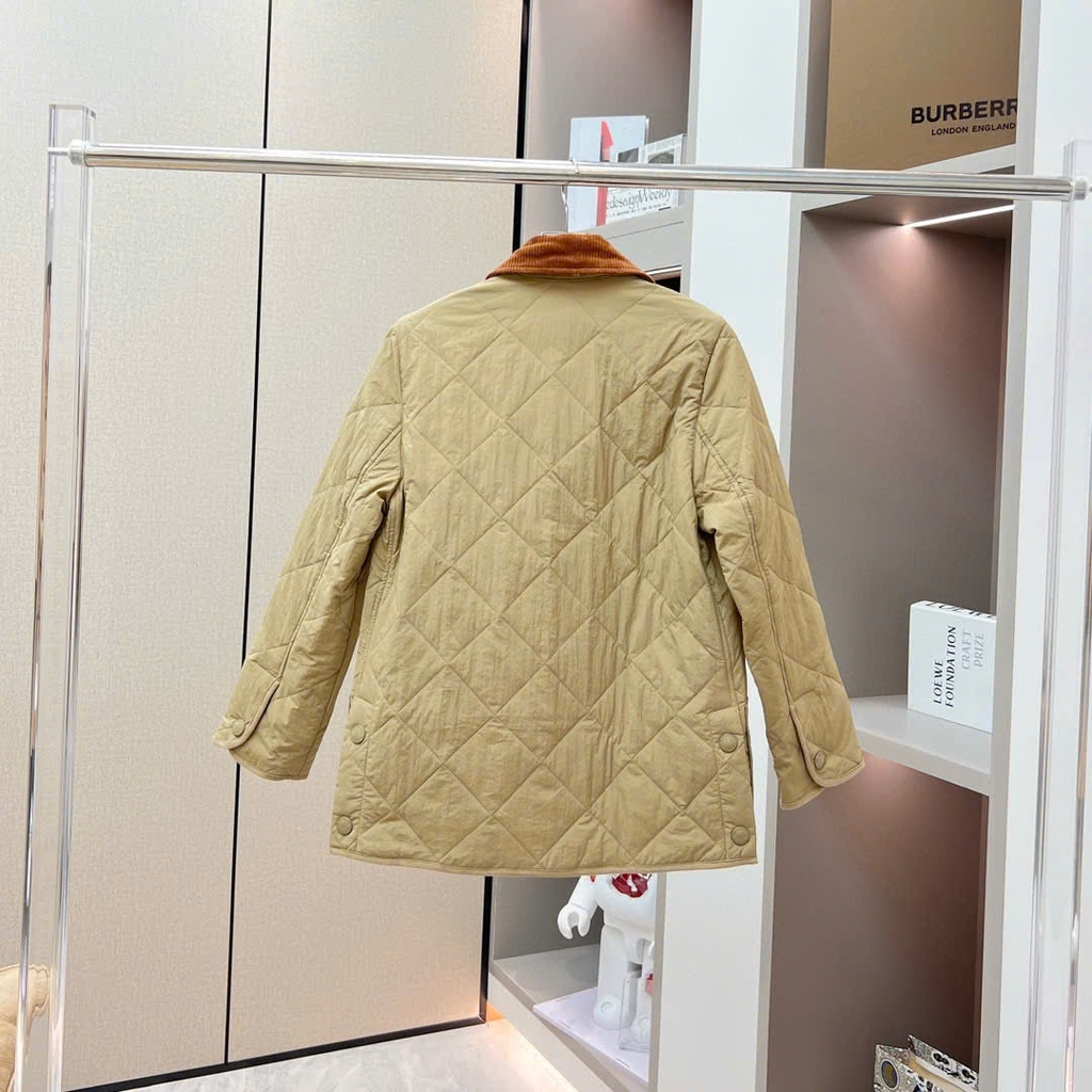 Áo khoác BBR chần bông cổ nhung 2 màu dáng loose