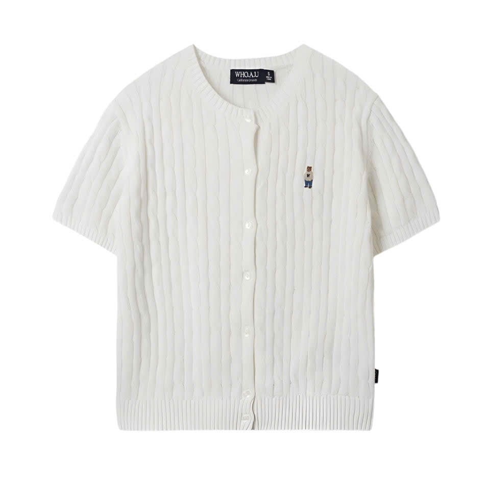 ÁO KHOÁC CARDIGAN TAY NGẮN WHOAU