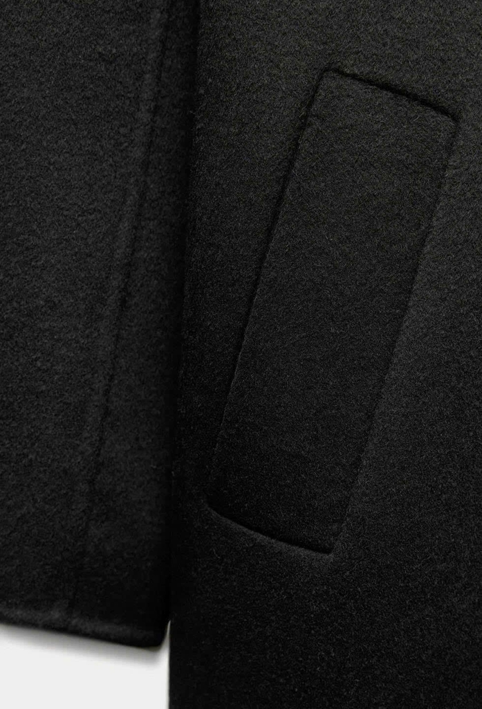 Coat dạ ép Zara dáng dài xẻ sau