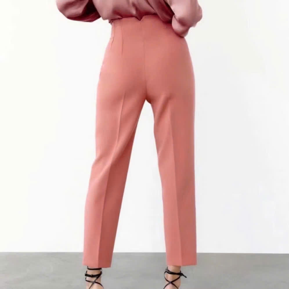 Quần baggy Zara màu vỏ đỗ dư xịn