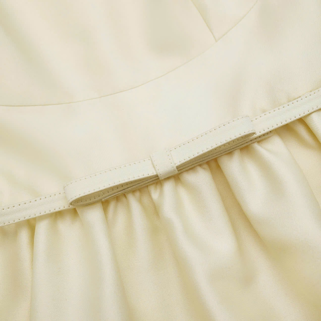 Váy Self- Portrait  satin vàng viền đá dáng midi bồng