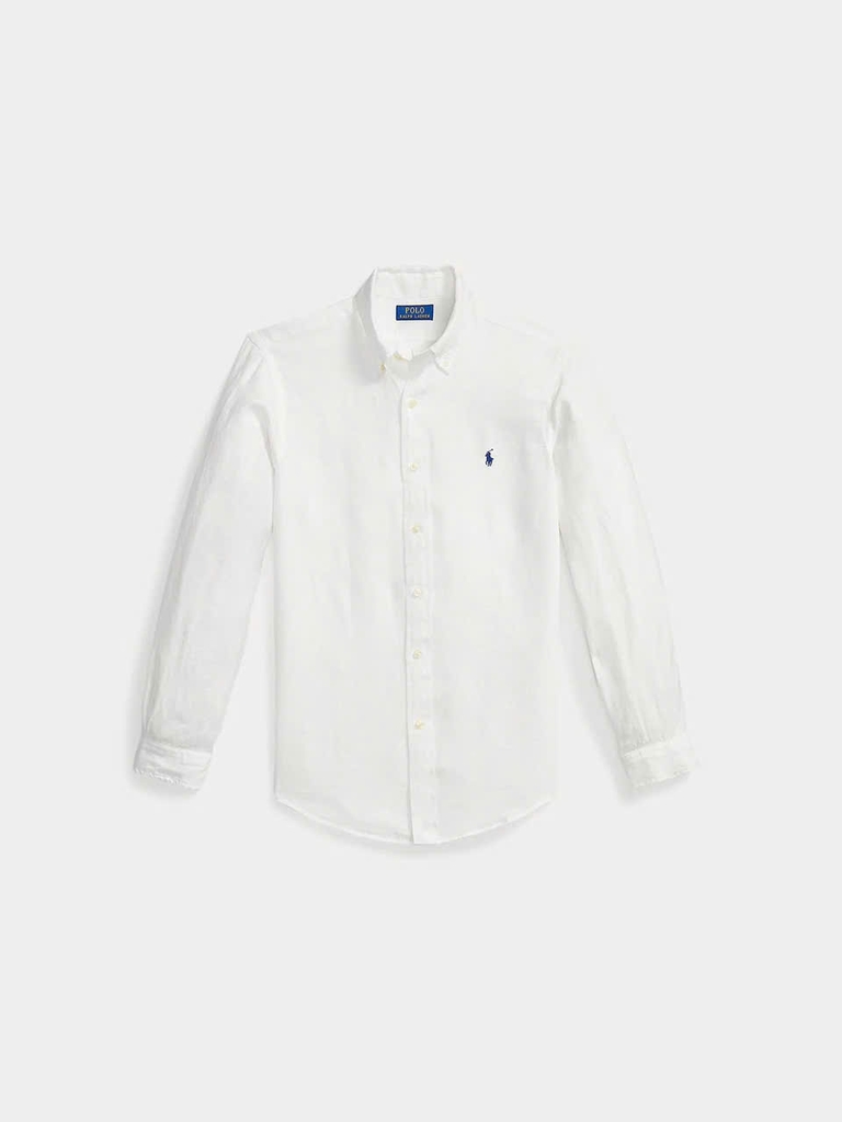 Áo sơ mi POLO vải lanh dáng cổ điển