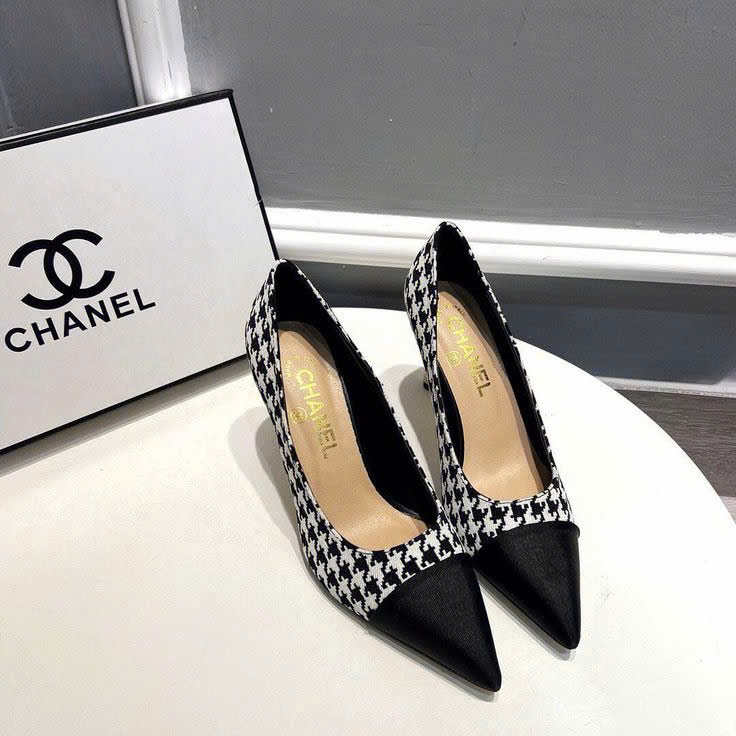 Giày Chanel gót ngọc