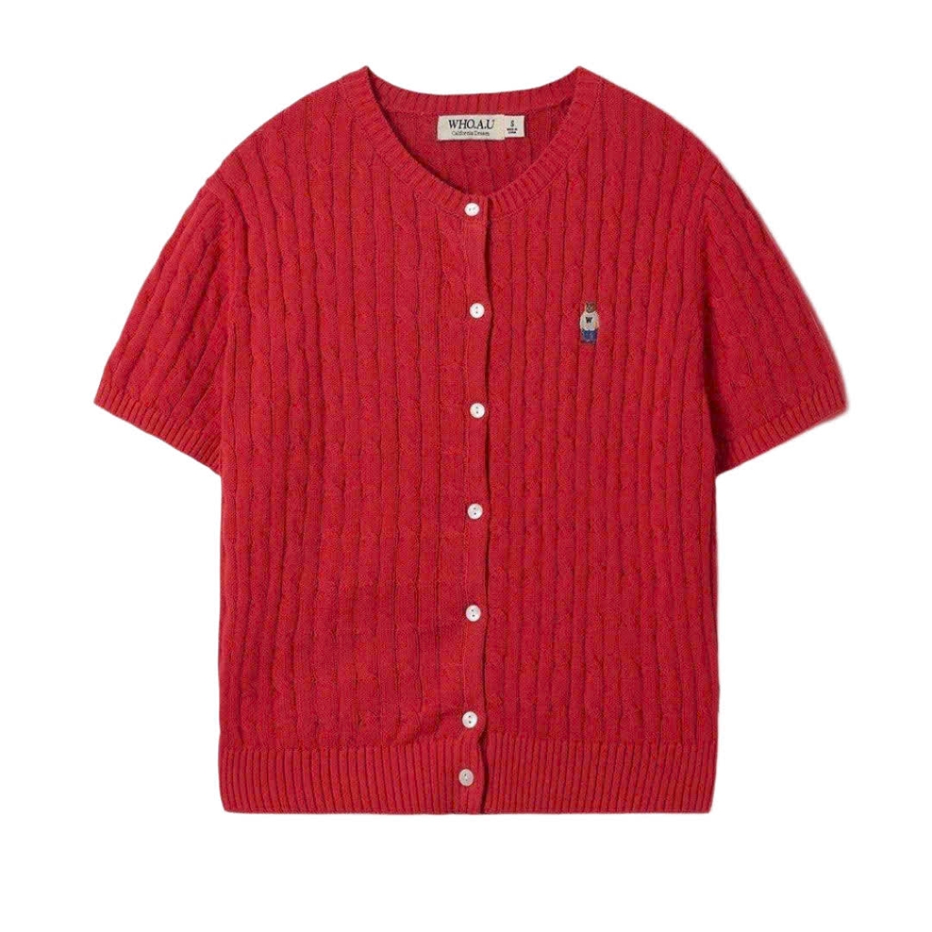 ÁO KHOÁC CARDIGAN TAY NGẮN WHOAU
