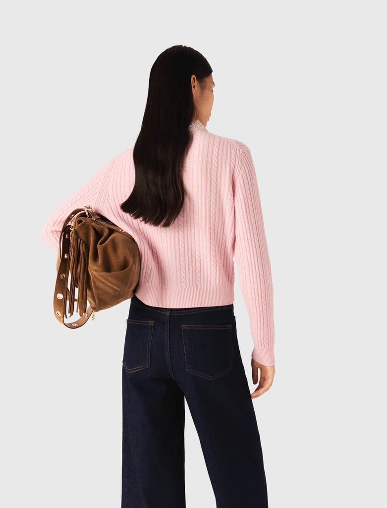 Áo khoác cardigan cổ rời