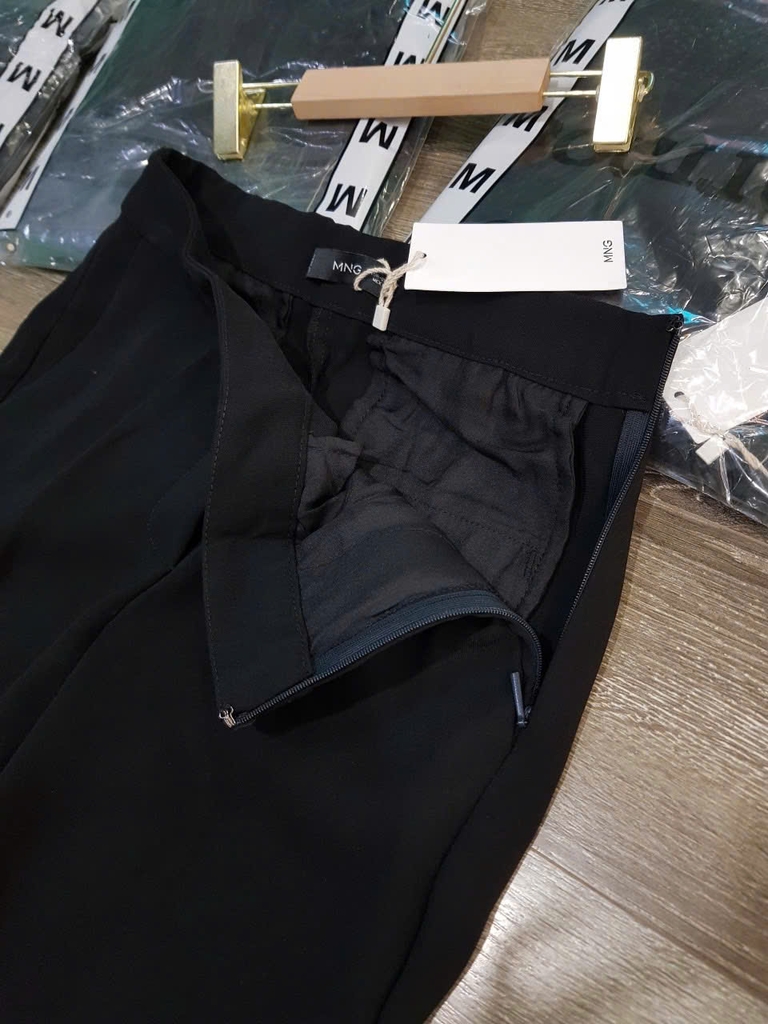 Quần baggy Zara đen cạp cao dư xịn
