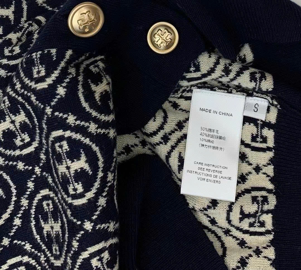 Cardigan Tory Burch khuy logo