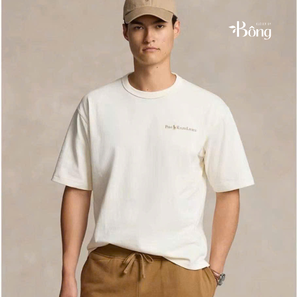 Tshirt nam Polo RL cổ tròn logo trắng 3 màu