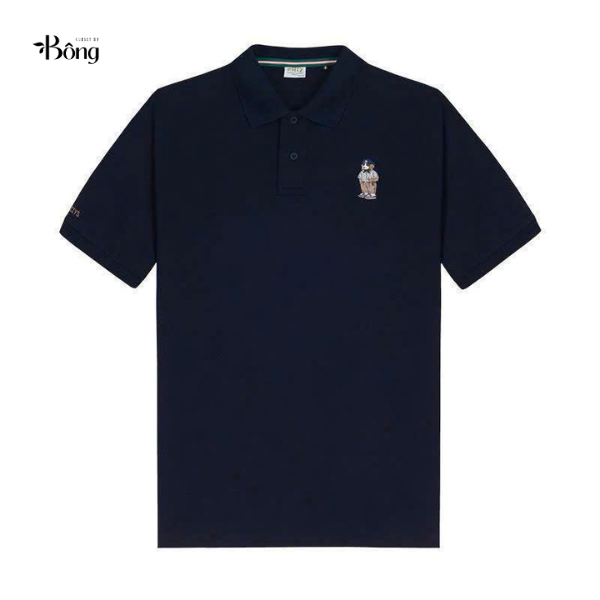 Áo Polo nam Hazzys cổ bẻ thêu gấu