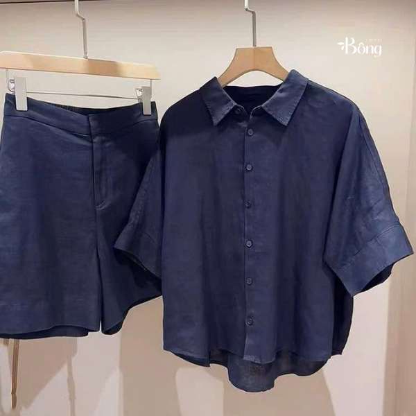 Sơ mi COS ngắn tay cổ đức 3 màu