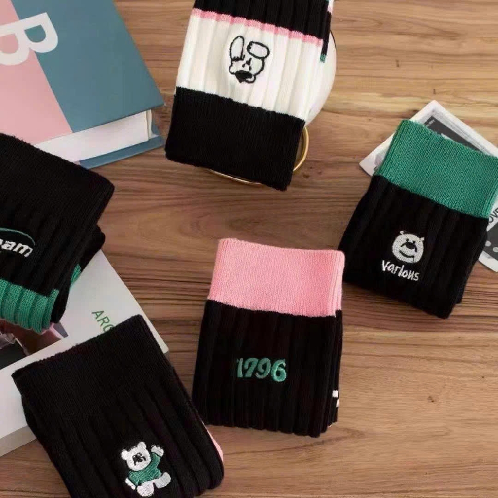 Tất Celine logo thêu - Hộp 5 chiếc