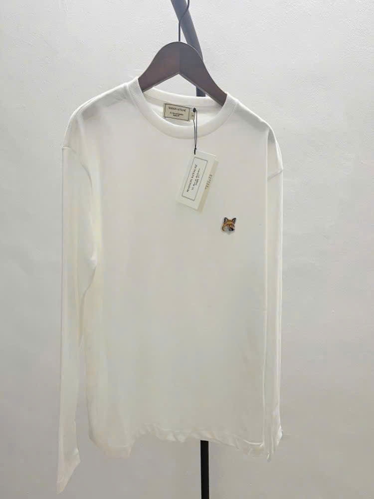 Tshirt Maison Kitsune trơn cổ tròn
