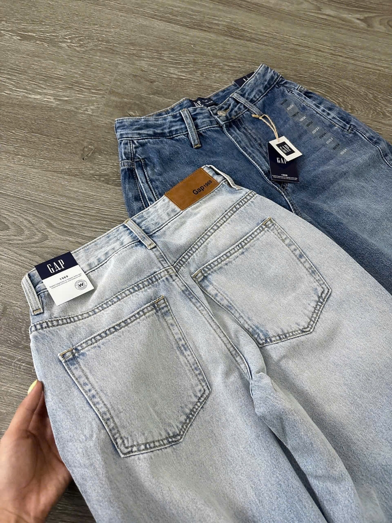 Quần denim GAP ống suông