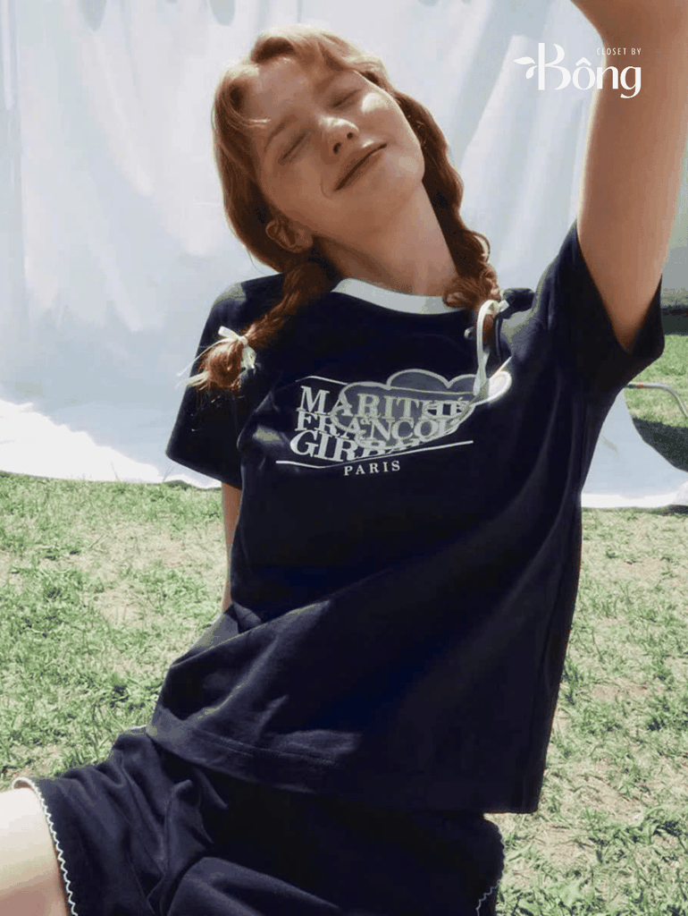 Tshirt Daisy Syndrome in chữ thêu mây