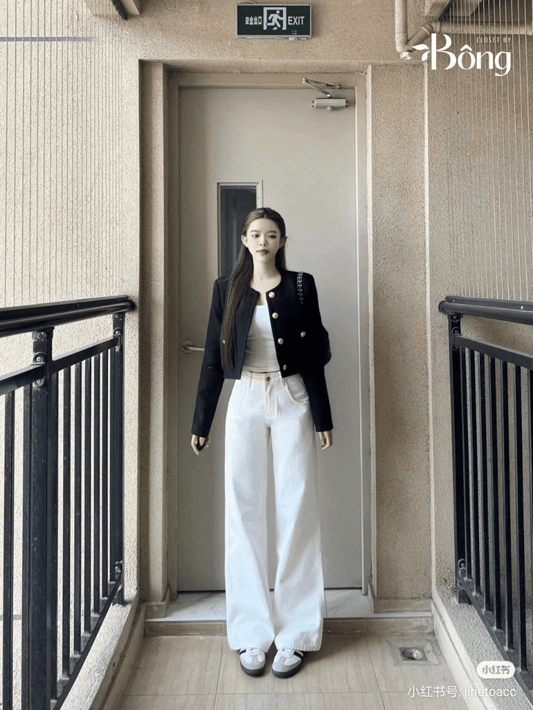 Quần denim Zara dáng suông 3 màu